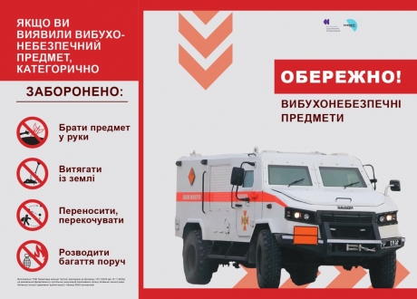 Порядок дій у разі виявлення вибухонебезпечних предметів (ВНП)